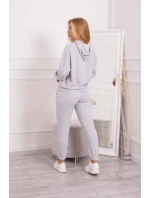 Šedá mikina s kapucňou