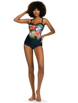 Dámske jednodielne plavky 8060BL10 3 Bali black/mixed colors - SELF