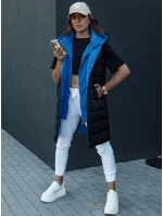 Dámska dlhá prešívaná vesta s kapucňou CHESTER čierna FashionStreet TY4535 Dámska dlhá prešívaná vesta s kapucňou CHESTER čierna FashionStreet TY4535