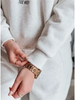 Dámska nadrozmerná mikina s potlačou GOOSHY sivá FashionStreet BY1425