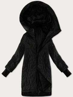 Dámska prešívaná pletená bunda S'West black (B8505-1)