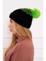 Fleecová čiapka Ilona K218 čierna+zelená