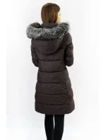 Dámska zimná prešívaná bunda v baklažánovej farbe (7701) Dámska zimná prešívaná bunda v baklažánovej farbe (7701)