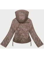 Tmavobéžová dámska bunda so šnúrkami na bokoch S'West (B8235-101) Tmavobéžová dámska bunda so šnúrkami na bokoch S'West (B8235-101)