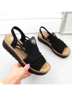 Pohodlné sandále Rieker W RKR677 black