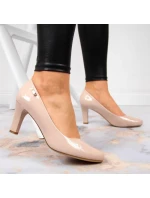 Sergio Leone W SK39J nude lakované lodičky na ihlovom podpätku