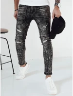 Pánske čierne džínsové nohavice FashionStreet UX4146