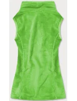 Dámska plyšová vesta v neónovo zelenej farbe (HH003-44) Dámska plyšová vesta v neónovo zelenej farbe (HH003-44)