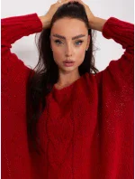 Jumper TW SW BI 559.45 tmavo červená