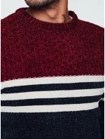 Pánsky pruhovaný tmavomodrý sveter FashionStreet WX2229