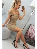 Španielske šaty s volánikmi ťava