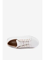 Dámske kožené tenisky na platforme Zazoo N408S7 white Dámske kožené tenisky na platforme Zazoo N408S7 white