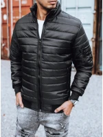 Pánska prechodná prešívaná bunda čierna FashionStreet TX3270z Pánska prechodná prešívaná bunda čierna FashionStreet TX3270z