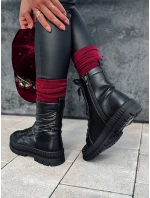Dámske pletené čižmy CITYSTRY s hrubou podrážkou čierne FashionStreet ZY0539
