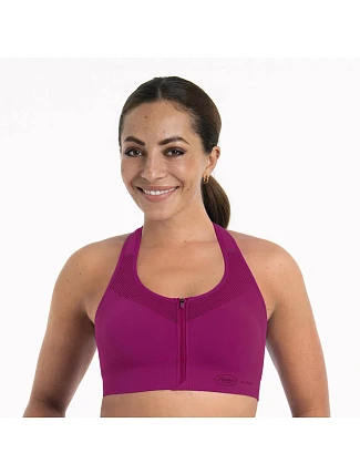 Športový top EasyMove Zip tvarovaný, predné zapínanie 5511 candy pink - Active