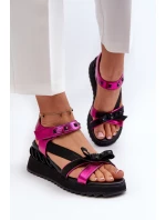 Sandały Damskie Z Kokardką D&A CR956 Fuksja