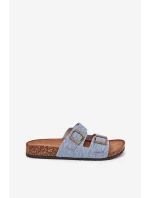 Damskie Klapki Na Korkowej Platformie Z Klamrami Jasny Jeans Vesina Damskie Klapki Na Korkowej Platformie Z Klamrami Jasny Jeans Vesina