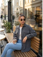 Košeľa DN KS 4005.99P tmavo šedá