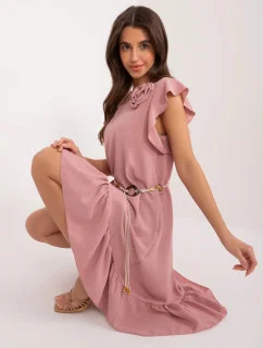 Dámske šaty DHJ SK 892..98 Powder pink - Rue Paris