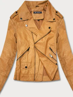 Dámska bunda ramoneska v horčicovej farbe (BN-20025-73)