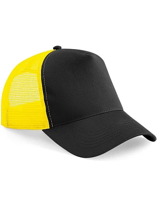Beechfield B 640 5-panelová čiapka typu Trucker 53.0640 čierna/žltá Beechfield B 640 5-panelová čiapka typu Trucker 53.0640 čierna/žltá