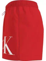 Pánske plavky SHORT DRAWSTRING KM0KM00967 XM9 červená - Calvin Klein Pánske plavky SHORT DRAWSTRING KM0KM00967 XM9 červená - Calvin Klein