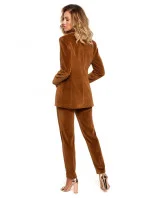 Zamatové sako s gombíkom M643 - Moe