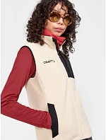Craft Corporate ADV Pile Fleece Vest W Dámska fleecová vesta Sherpa 81.3811 ecru/čierna