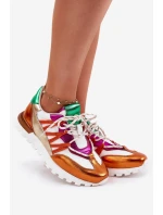 Skórzane Półbuty Sneakersy Damskie Artiker 56C1737 Multikolor