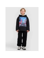 Chlapčenská mikina bez prúžkov s kapucňou 4F 4FJRAW25TSWSM2345-20S