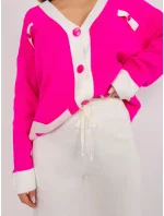 Dámska pletená súprava BA KMPL 3017.76P Ecru s neónovou ružovou - FPrice Dámska pletená súprava BA KMPL 3017.76P Ecru s neónovou ružovou - FPrice