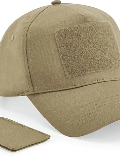 Beechfield B 638 5-panelová čiapka s nášivkou 53.0638 desert sand
