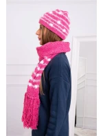 Dámska súprava so šatkou Anika K304 malinová