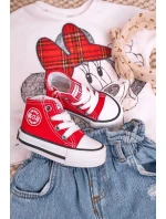 Dziecięce Wysokie Trampki Z Suwakiem BIG STAR HH374190 Czerwone