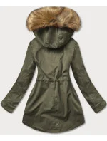 Dámska zimná bunda khaki-beige (m-21356)