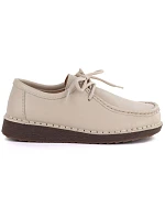 Dámske kožené mokasíny so šnurovaním béžovej farby Artiker 58C1519 Dámske kožené mokasíny so šnurovaním béžovej farby Artiker 58C1519