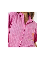 Dámske tričko RIP CURL Hotel Malibu Embroid Shirt, ružové Dámske tričko RIP CURL Hotel Malibu Embroid Shirt, ružové