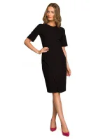 S317 Puzdrové šaty s dvojitým predným dielom - kráľovská modrá S317 Puzdrové šaty s dvojitým predným dielom - kráľovská modrá