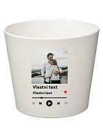 Personalizovaný kvetináč s motívom prehrávača – malý Personalizovaný kvetináč s motívom prehrávača – malý