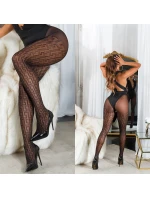 Pančuchy s geometrickým vzorom SH5015 - InStylefashion