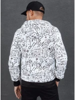 Pánska mikina na zips s kapucňou biela FashionStreet BX5811