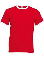 Tričko Fruit of the Loom Ringer T Racerback 16.1168 červené/biele