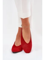 Klasyczne Baleriny Z Eko Zamszu Czerwone Osallin