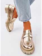 Dámske kožené mokasíny 28359 1736 gold - Ideálna obuv