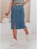 GUZIKOVA modrá midi džínsová sukňa FashionStreet CY0509