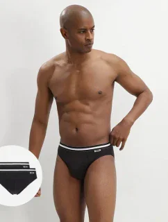 Pánske nohavičky 2 ks DIM COTTON STRECH SLIP 2x - DIM - čierne