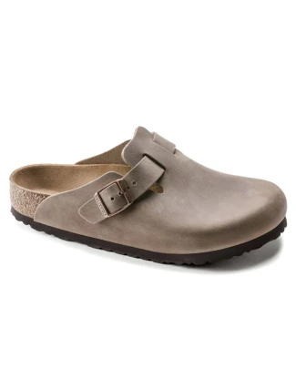 Birkenstock dámske/pánske žabky Boston Tabacco Brown oil leather regular wide (0960811)