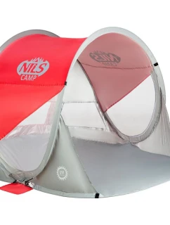 Samonosný plážový stan NILS CAMP NC3142 Červeno-šedý