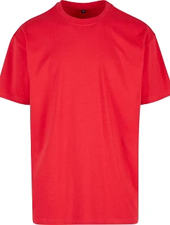 Build your Brand BY 102 Oversize tričko z hrubej bavlny 56.0102 city red