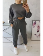 Zateplená súprava s krátkou mikinou grafitová Zateplená súprava s krátkou mikinou grafitová